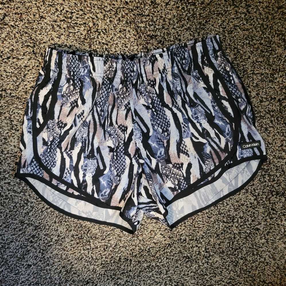 Calvin Klein Performance Monochrome Snake Print Shorts